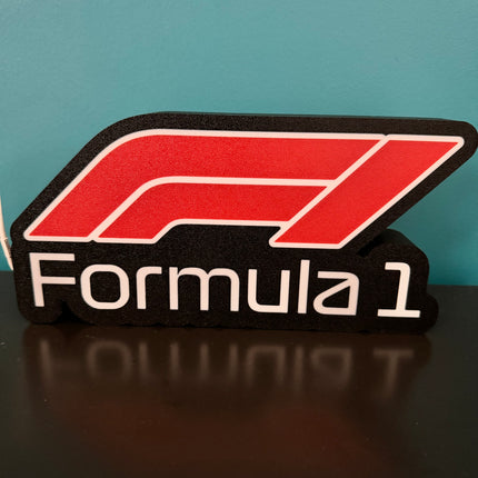Lampe Formula 1 - Lightbox 3D LED | Design Noir, Blanc & Rouge | USB