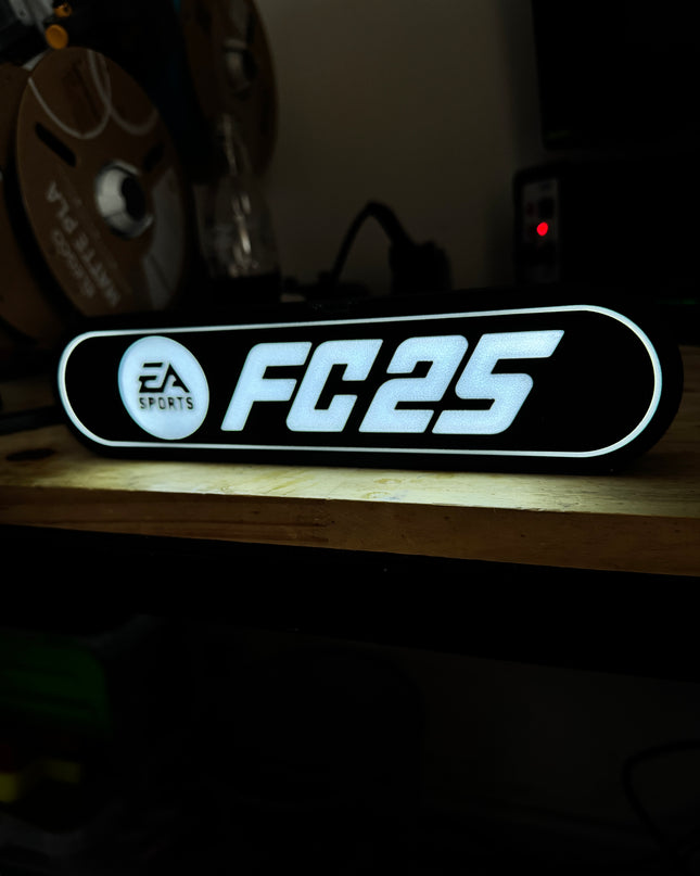 Lampe FC25 - Lightbox 3D LED | Design Noir & Blanc | USB