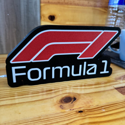 Lampe Formula 1 - Lightbox 3D LED | Design Noir, Blanc & Rouge | USB