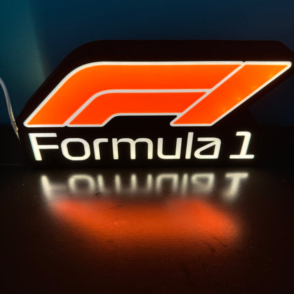 Lampe Formula 1 - Lightbox 3D LED | Design Noir, Blanc & Rouge | USB