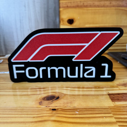 Lampe Formula 1 - Lightbox 3D LED | Design Noir, Blanc & Rouge | USB