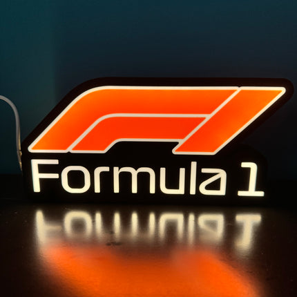 Lampe Formula 1 - Lightbox 3D LED | Design Noir, Blanc & Rouge | USB