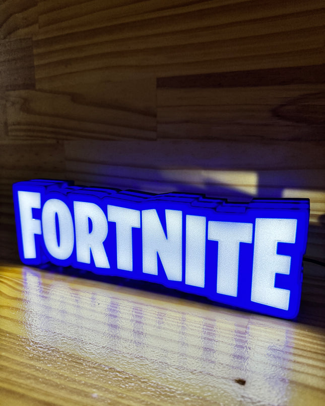 Lampe Fortnite - Lightbox 3D LED | Design Bleu & Blanc | USB