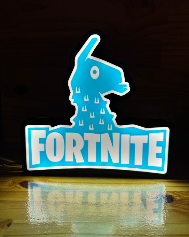 Logo Fortnite bleu clair lumineux

