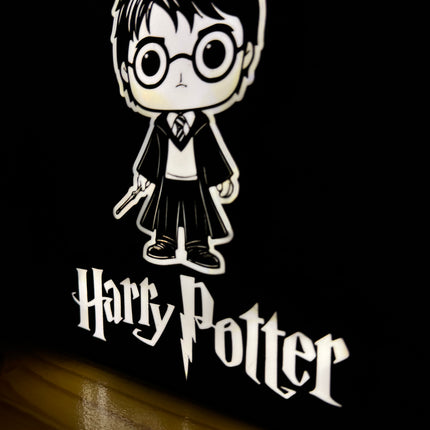 Lampe Harry Potter Style Pop - Lightbox 3D LED | Design Noir & Blanc | USB