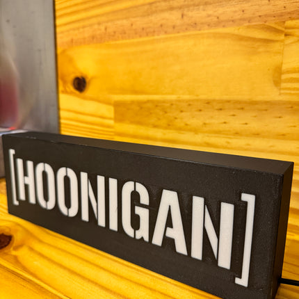 Lampe Hoonigan - Lightbox 3D LED | Design Noir & Blanc | USB