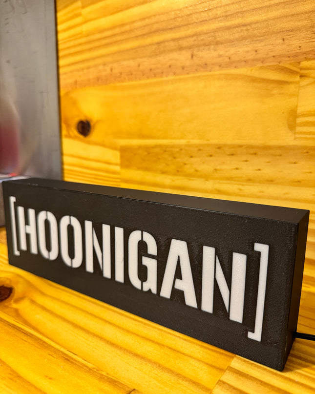 Lampe Hoonigan - Lightbox 3D LED | Design Noir & Blanc | USB