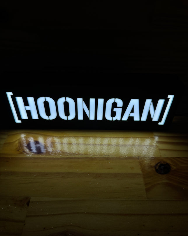 Lampe Hoonigan - Lightbox 3D LED | Design Noir & Blanc | USB