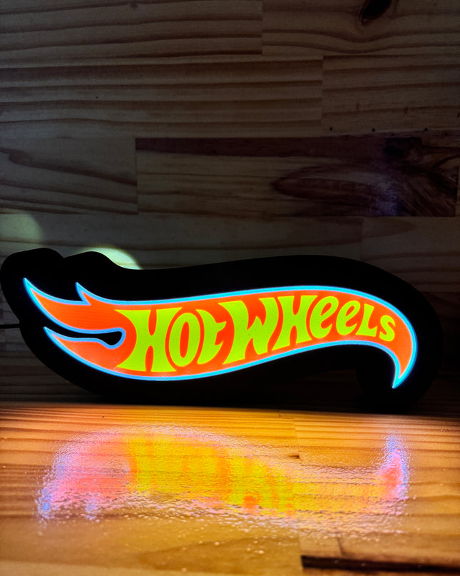 Logo Hot Wheels rétro lumineux

