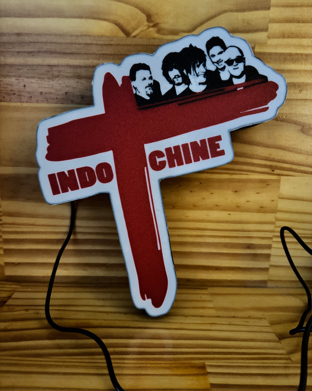Lampe Indochine - Lightbox 3D LED | Design Noir, Rouge & Blanc | USB