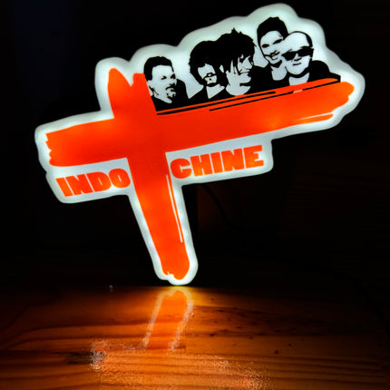 Lampe Indochine - Lightbox 3D LED | Design Noir, Rouge & Blanc | USB