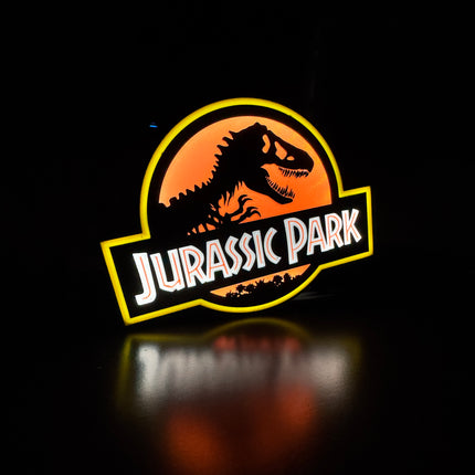 Lampe Jurassic Park - Lightbox 3D LED | Design Noir, Rouge & Jaune | USB