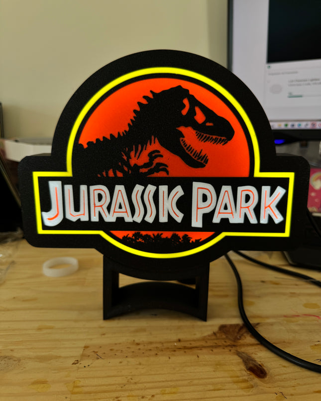 lampe 3D inspirée de Jurassik Park pour décoration murale

