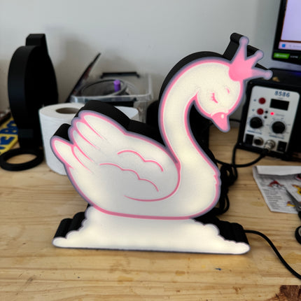 impression 3D de cygne blanc
