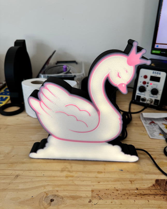 impression 3D de cygne blanc
