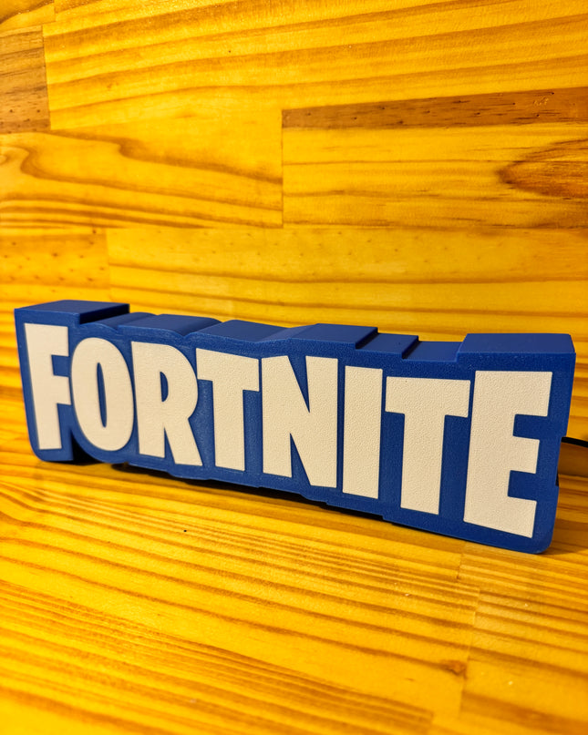 Lampe Fortnite - Lightbox 3D LED | Design Bleu & Blanc | USB