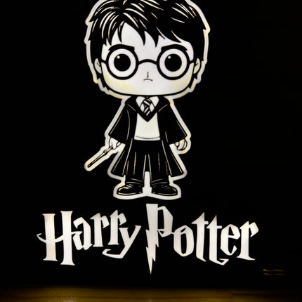 Lampe Harry Potter Style Pop - Lightbox 3D LED | Design Noir & Blanc | USB