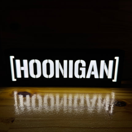 Lampe Hoonigan - Lightbox 3D LED | Design Noir & Blanc | USB