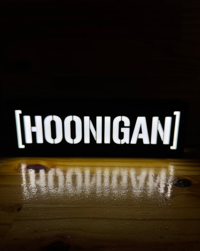 Lampe Hoonigan - Lightbox 3D LED | Design Noir & Blanc | USB