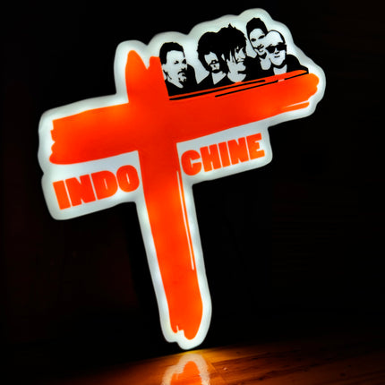 Lampe Indochine - Lightbox 3D LED | Design Noir, Rouge & Blanc | USB