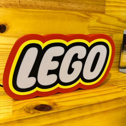 Lampe LEGO - Lightbox 3D LED | Design Rouge, Noir, Jaune & Blanc | USB