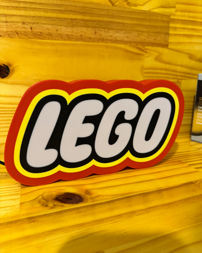Lampe LEGO - Lightbox 3D LED | Design Rouge, Noir, Jaune & Blanc | USB