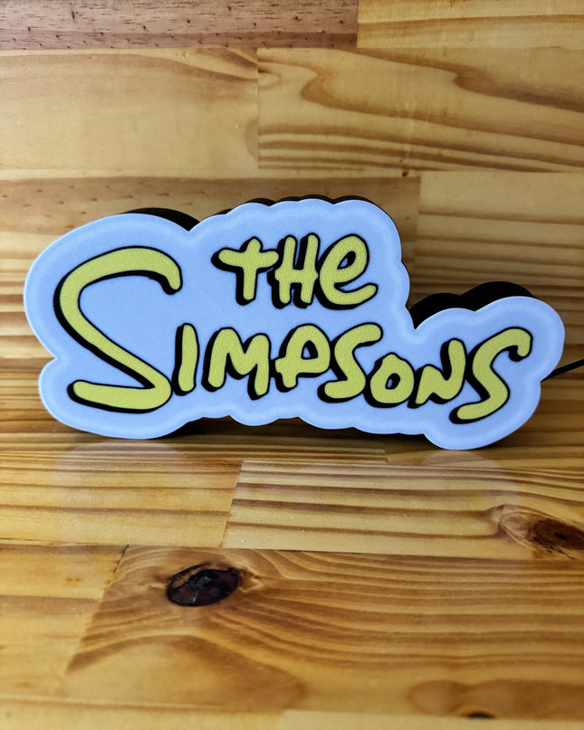 Lampe The Simpsons - Lightbox 3D LED | Design Blanc, Noir & Jaune | USB