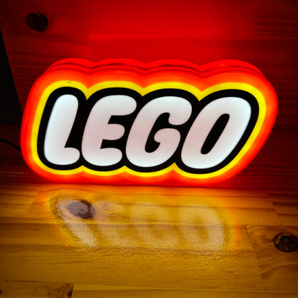Lampe LEGO - Lightbox 3D LED | Design Rouge, Noir, Jaune & Blanc | USB