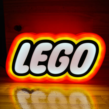Lampe LEGO - Lightbox 3D LED | Design Rouge, Noir, Jaune & Blanc | USB