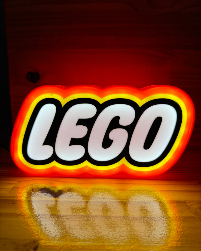 Lampe LEGO - Lightbox 3D LED | Design Rouge, Noir, Jaune & Blanc | USB