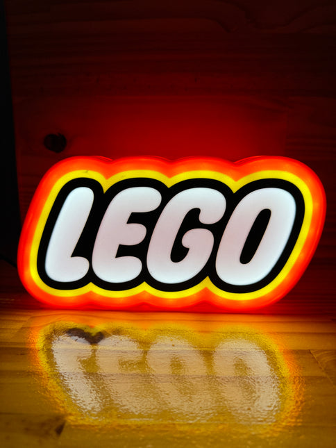 Lampe LEGO - Lightbox 3D LED | Design Rouge, Noir, Jaune & Blanc | USB