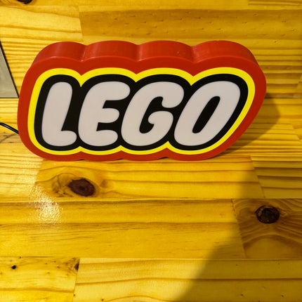 Lampe LEGO - Lightbox 3D LED | Design Rouge, Noir, Jaune & Blanc | USB
