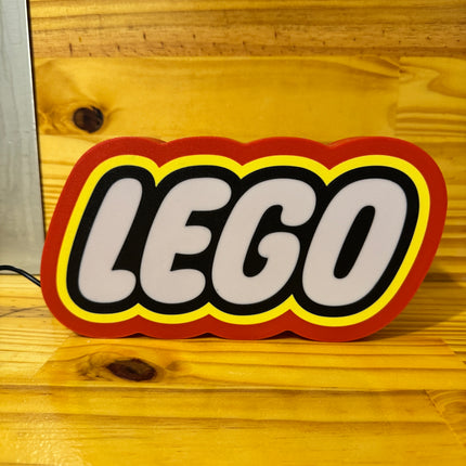 Lampe LEGO - Lightbox 3D LED | Design Rouge, Noir, Jaune & Blanc | USB