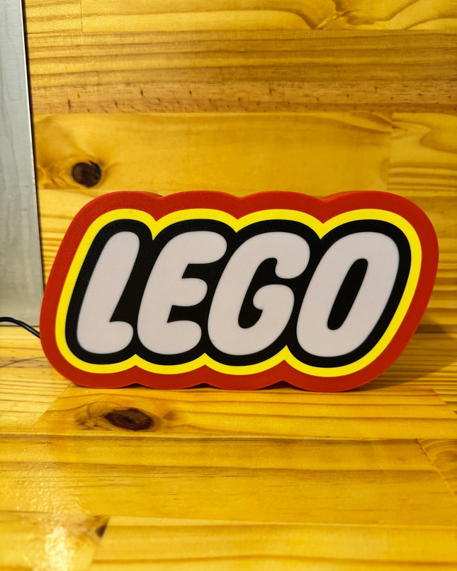 Lampe LEGO - Lightbox 3D LED | Design Rouge, Noir, Jaune & Blanc | USB