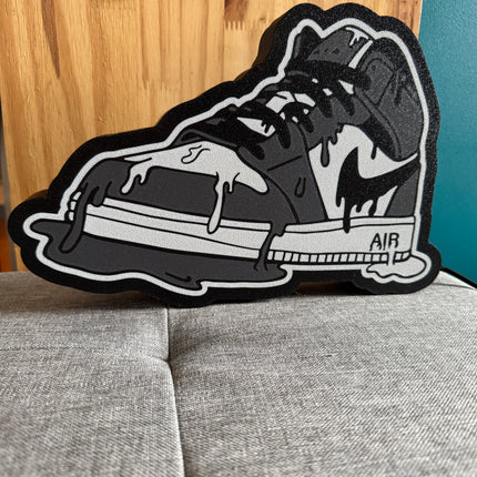 Lampe Air Jordan - Lightbox 3D LED | Design Noir, Gris & Blanc | USB