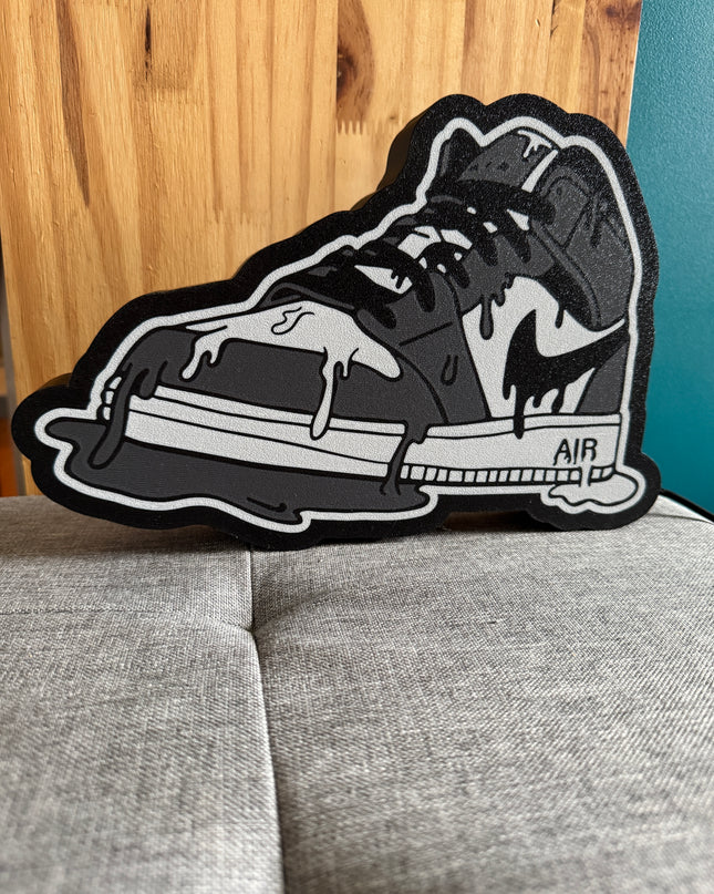 Lampe Air Jordan - Lightbox 3D LED | Design Noir, Gris & Blanc | USB