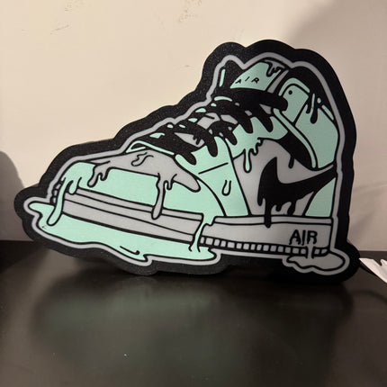 Lampe Air Jordan - Lightbox 3D LED | Design Noir, Blanc & Vert | USB