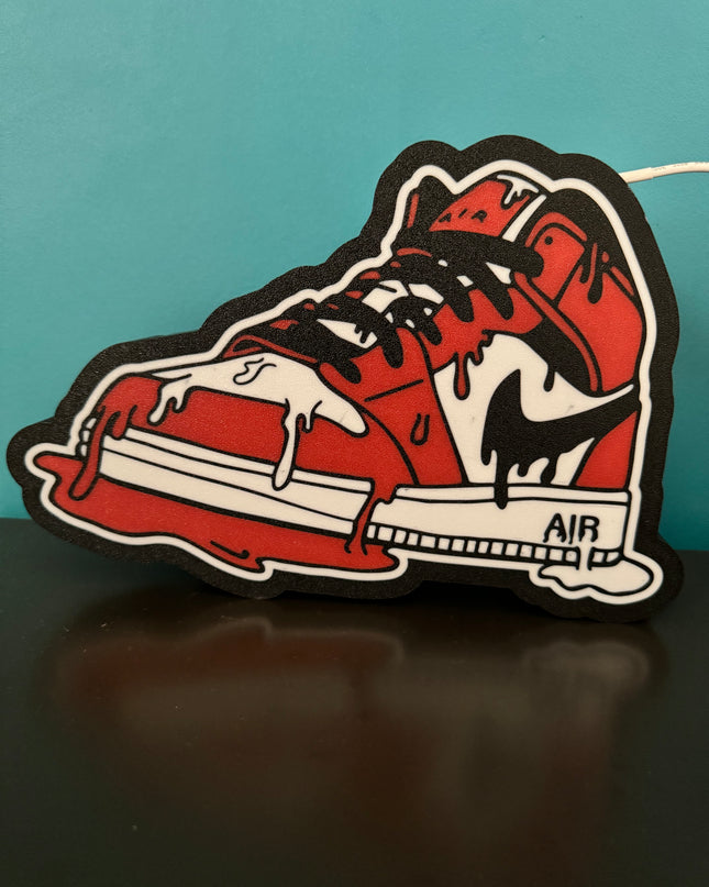 Lampe Air Jordan - Lightbox 3D LED | Design Noir, Rouge & Blanc | USB
