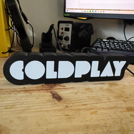 Lampe Coldplay - Lightbox 3D LED | Design Noir & Blanc | USB