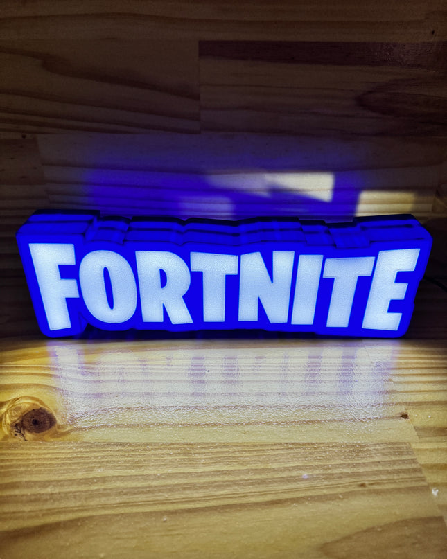 Lampe Fortnite - Lightbox 3D LED | Design Bleu & Blanc | USB