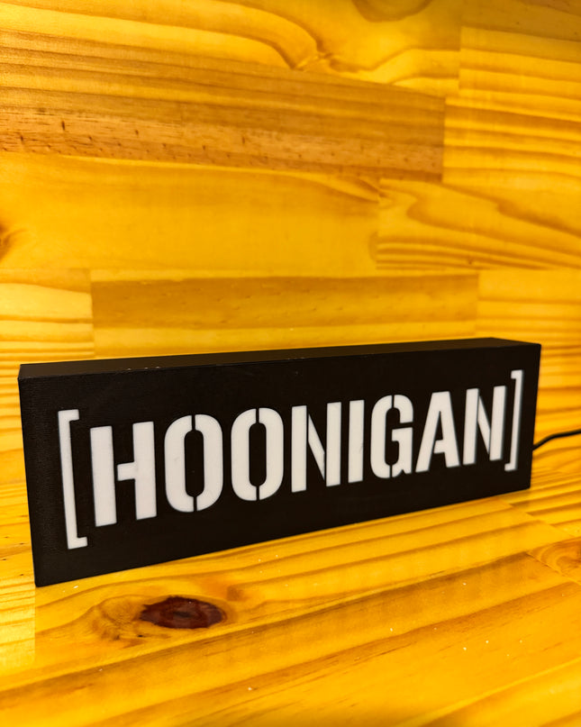 Lampe Hoonigan - Lightbox 3D LED | Design Noir & Blanc | USB