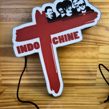 Lampe Indochine - Lightbox 3D LED | Design Noir, Rouge & Blanc | USB