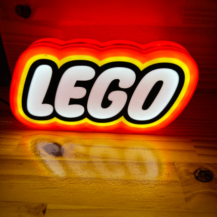 Lampe LEGO - Lightbox 3D LED | Design Rouge, Noir, Jaune & Blanc | USB