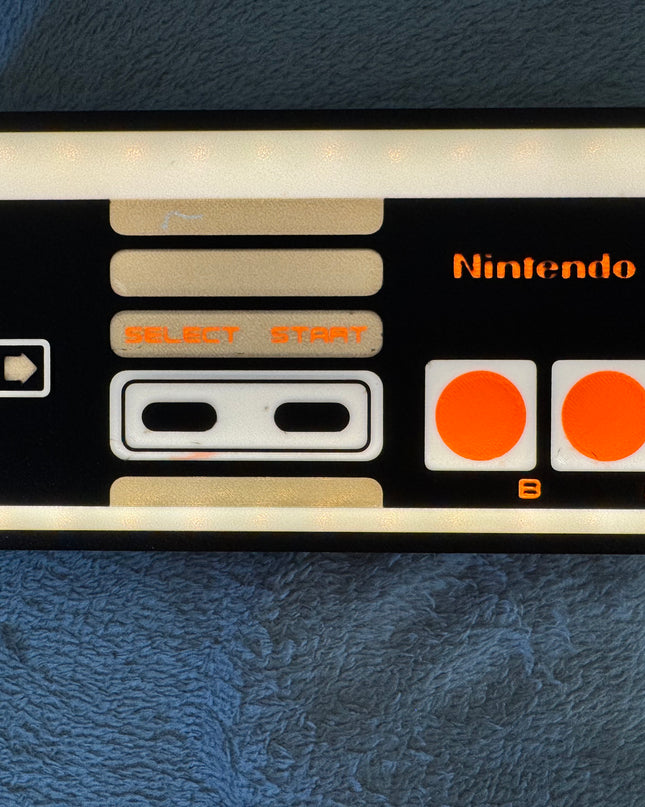 Lampe Manette NES - Lightbox 3D LED | Design Noir, Blanc, Rouge & Gris | USB