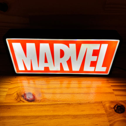 Lampe Marvel - Lightbox 3D LED | Design Noir, Rouge & Blanc | USB