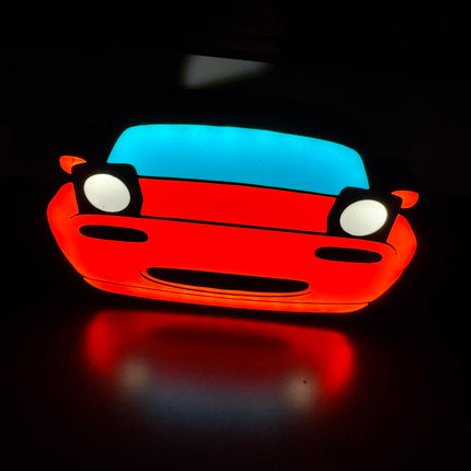 Lampe Mazda - Lightbox 3D LED | Design Noir, Rouge, Blanc & Bleu | USB