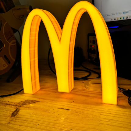 Lampe McDonald's - Lightbox 3D LED | Arche Dorée Iconique | USB