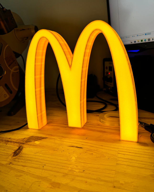 Lampe McDonald's - Lightbox 3D LED | Arche Dorée Iconique | USB