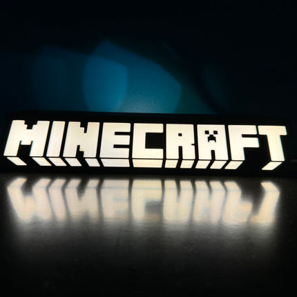 Lampe Minecraft - Lightbox 3D LED | Design Noir & Blanc | USB