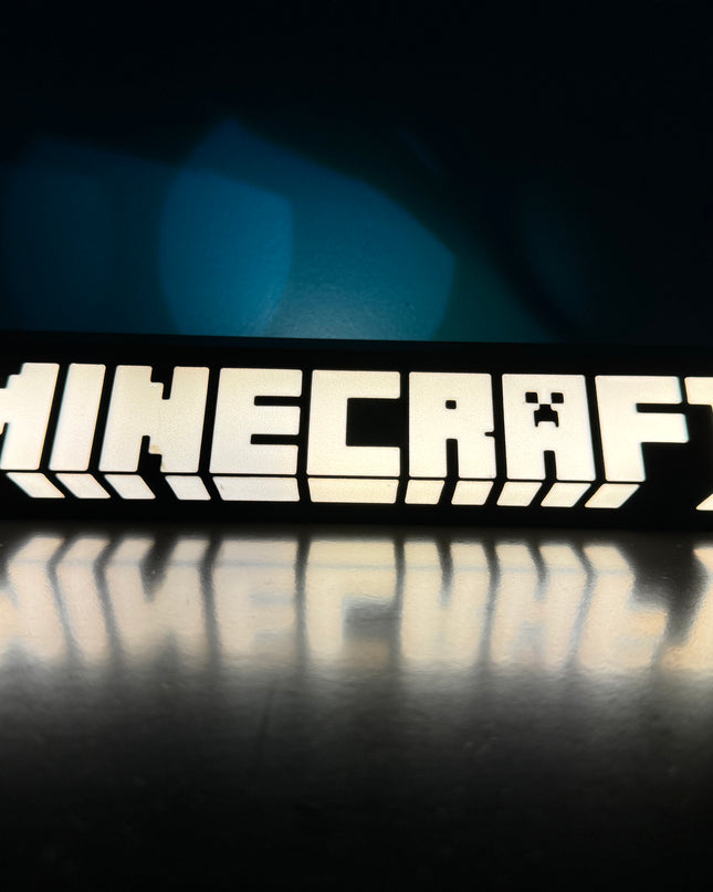 Lampe Minecraft - Lightbox 3D LED | Design Noir & Blanc | USB